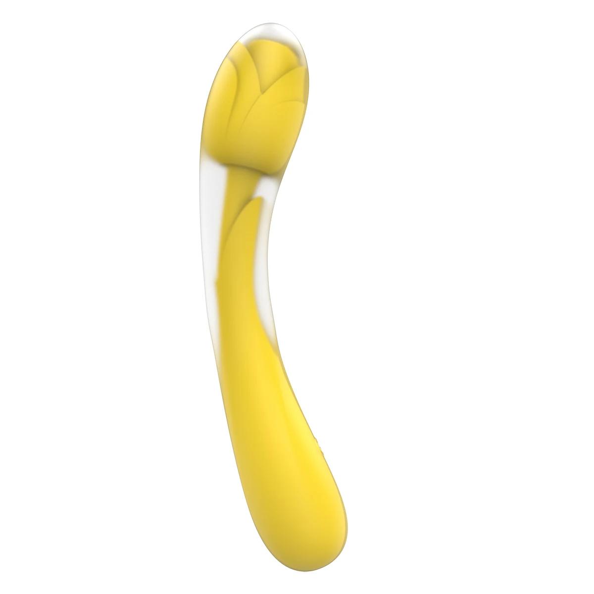 GINYA Dual-Layer Liquid Silicone Massager G-Spot Rose Vibrator gallery image 1