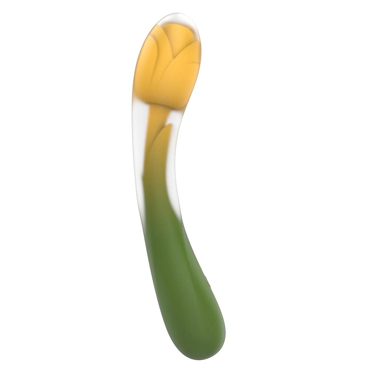 GINYA Dual-Layer Liquid Silicone Massager G-Spot Rose Vibrator gallery image 2