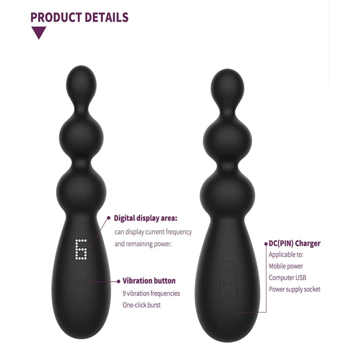 GINYA Process Design Digital Display Function Vibrating Anal Plug Sex Toy gallery image 6