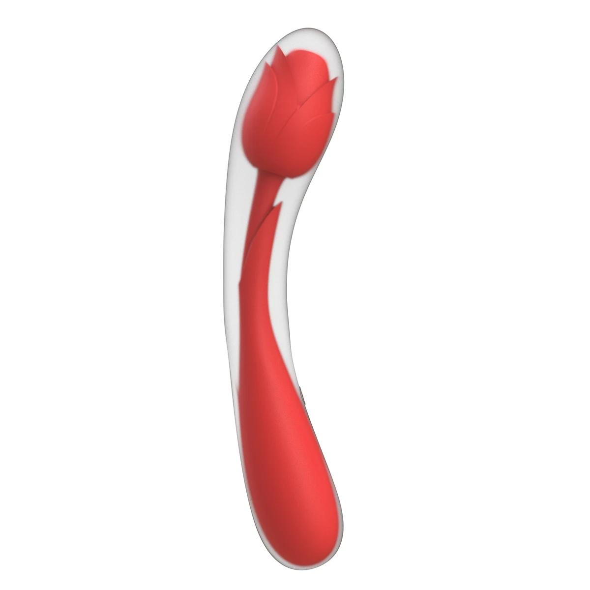 GINYA Dual-Layer Liquid Silicone Massager G-Spot Rose Vibrator main image