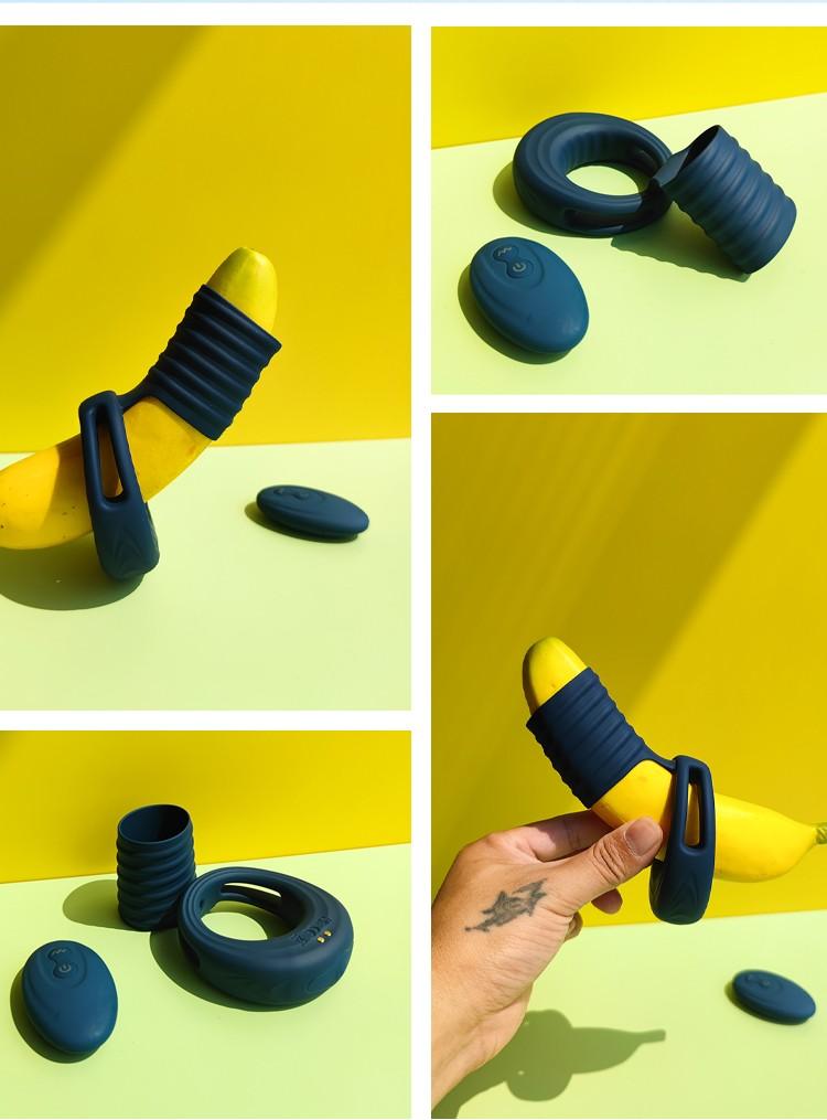 GINYA Liquid Silicone Vibrating Cock Ring CH08040 gallery image 5