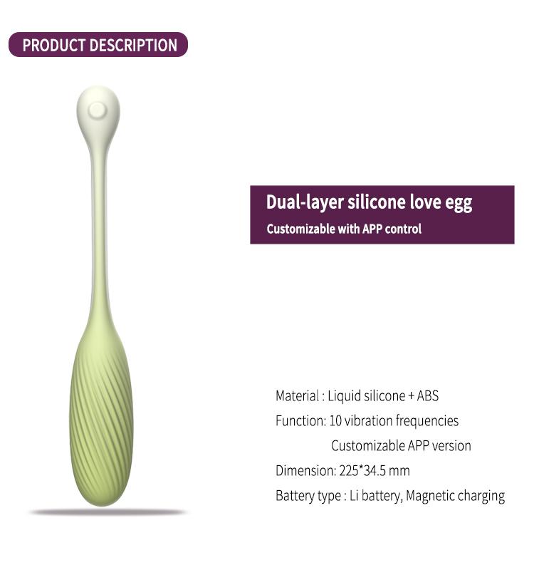 GINYA Female Vaginal Stimulation Adult Sex Toy Dual Layer Silicone Love Egg gallery image 2