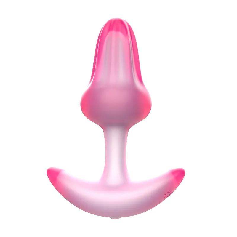 GINYA OEM ODM Dual Layer Liquid Silicone Vibrating Anal Plug — CH09006 main image