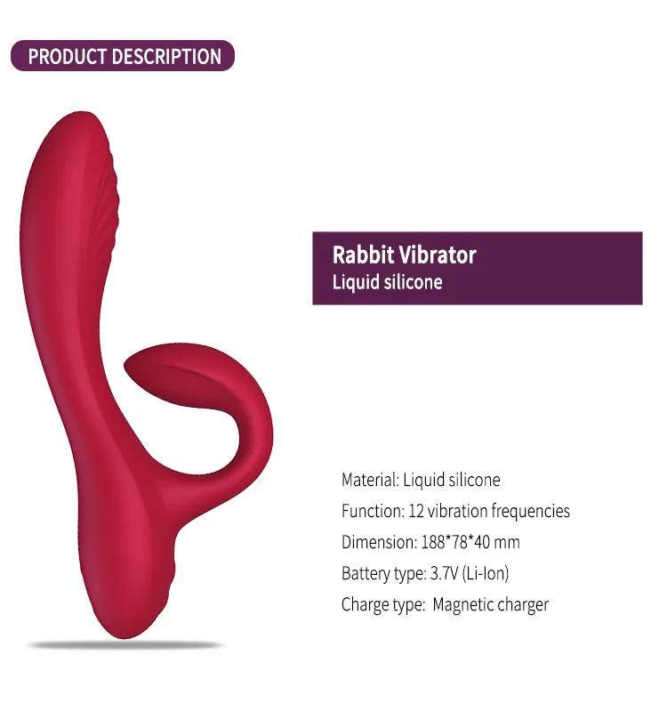 GINYA Liquid Silicone Rabbit Vibrator CH03067 — CH03067 gallery image 1