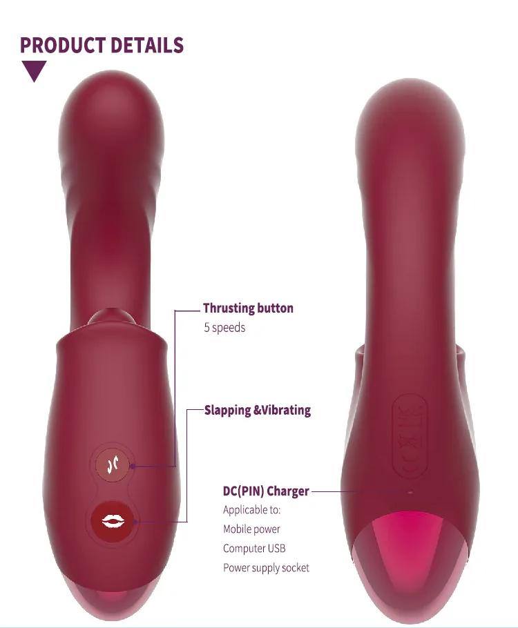 GINYA G-spot Vibrators Female Thrusting Vibrating Massager Clitoral Slapping Stimulating Vibrator gallery image 6