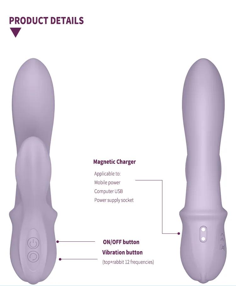 GINYA Liquid Silicone Rabbit Vibrator — CH03066 gallery image 5