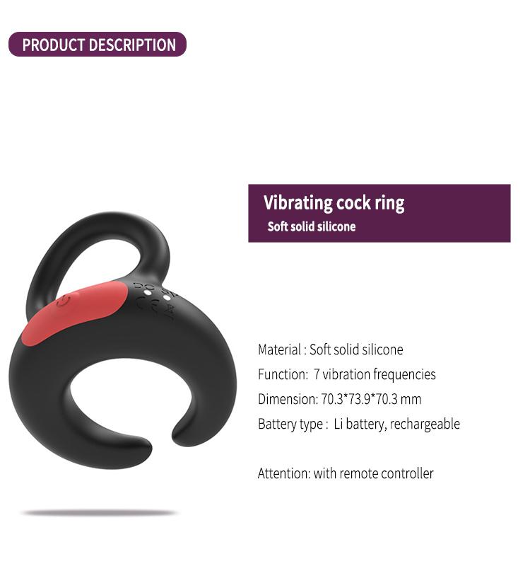 GINYA Rechargeable Vibrating Cock Ring CH08035 gallery image 2