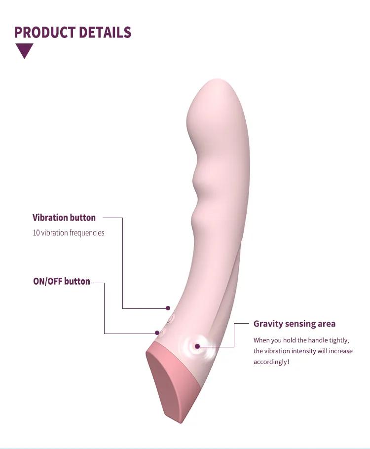 GINYA 2024 New Design Female Gravity Sensor G-spot Vibrator — CH01288 gallery image 6