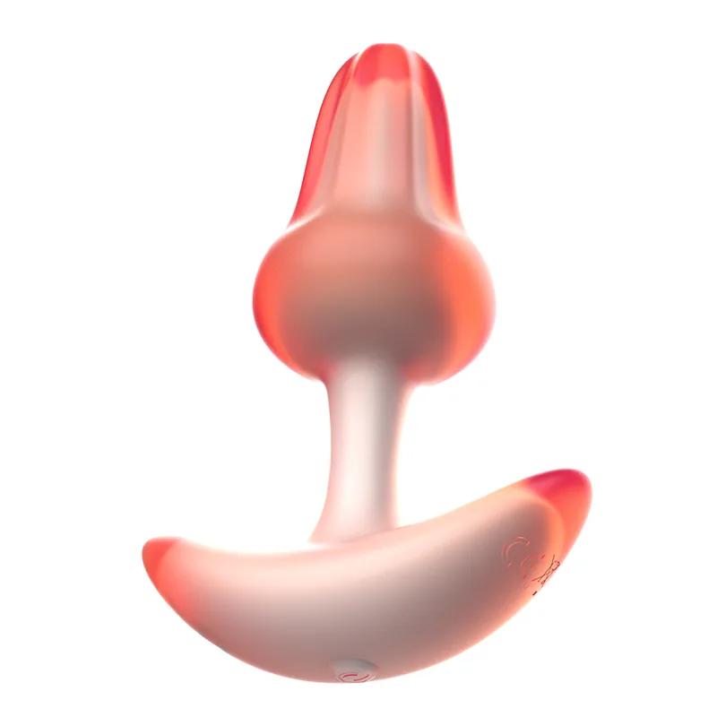 GINYA OEM ODM Dual Layer Liquid Silicone Vibrating Anal Plug — CH09006 main image