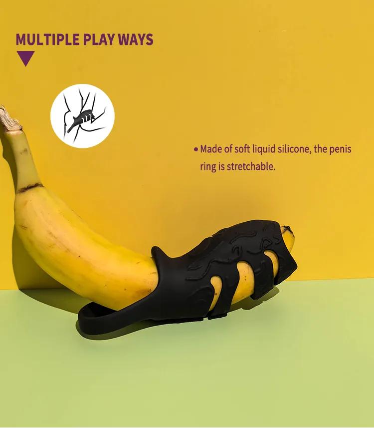 GINYA Male Masturbation Toy APP Controlled Vibrating Cock Ring — CH08048 gallery image 5