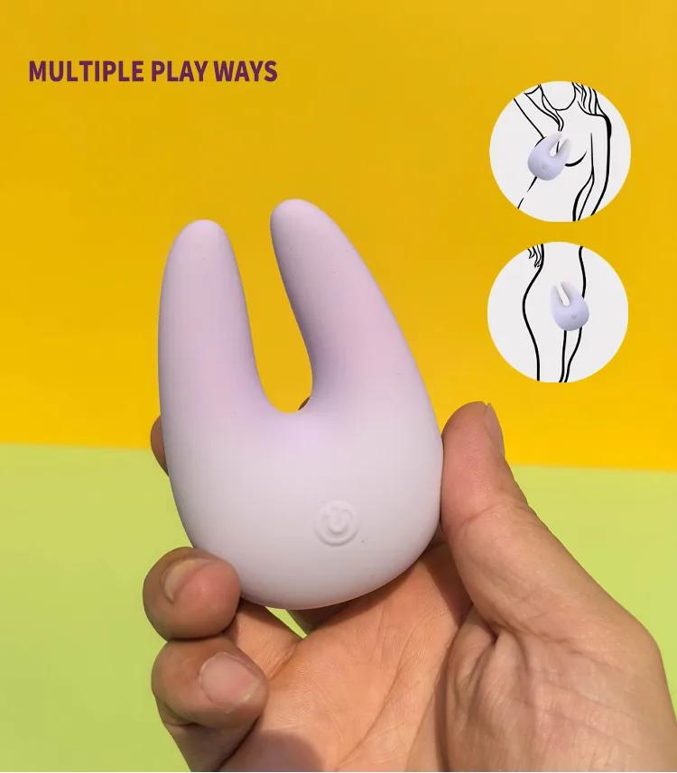 GINYA Nuevo diseño de color de ingredientes líquido Silicona Dual Vibrator — CH01315 gallery image 5