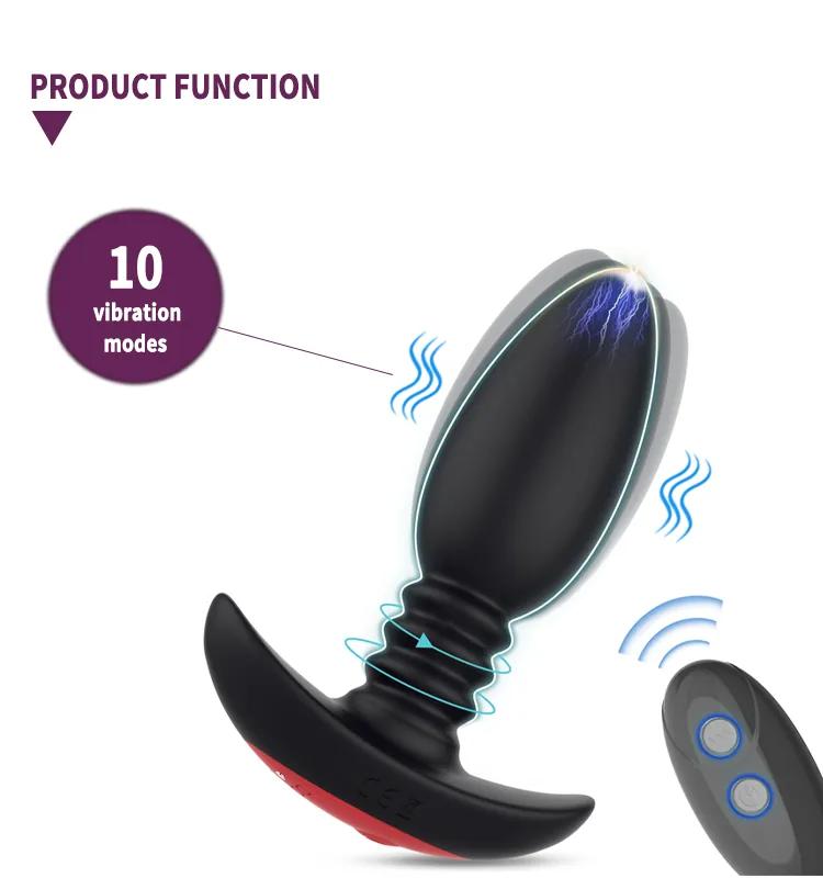 GINYA Rechargeable Vibrating Anal Plug CH09026 gallery image 4