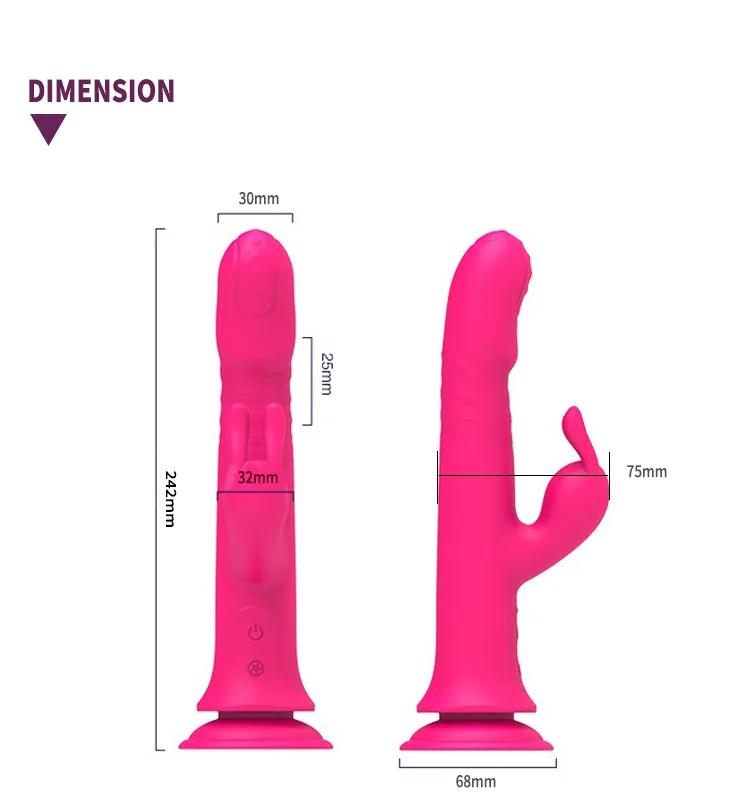 GINYA Rabbit Vibrator with Suction Cup Base CH03043 gallery image 2