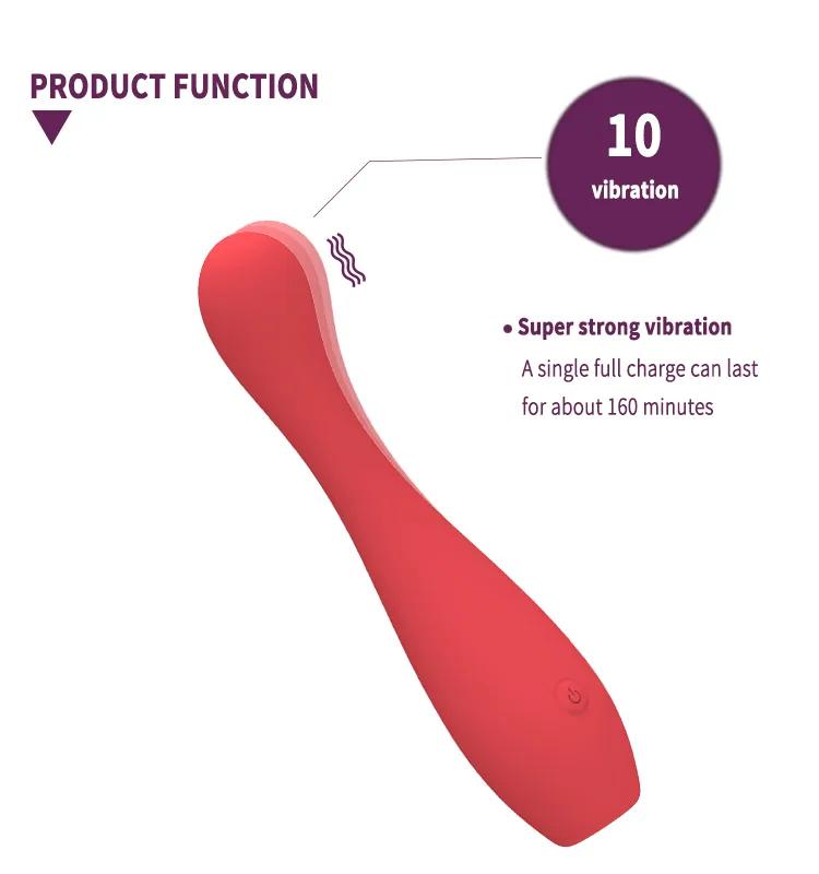 GINYA New Liquid Silicone G Spot Vibrator — CH01312 gallery image 4