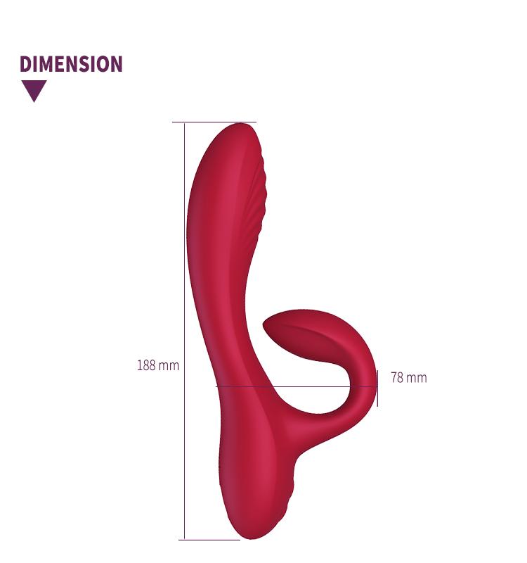 GINYA Liquid Silicone Rabbit Vibrator CH03067 — CH03067 gallery image 2