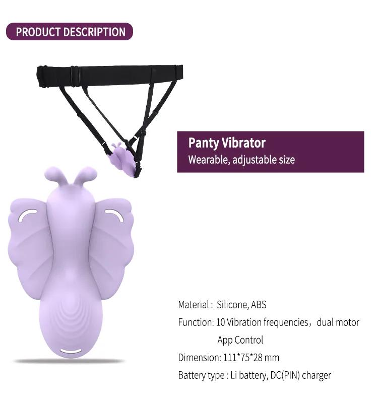 GINYA Female Wearable Thong Panty Vibrator APP Controlled Clitoral Stimulator gallery image 2