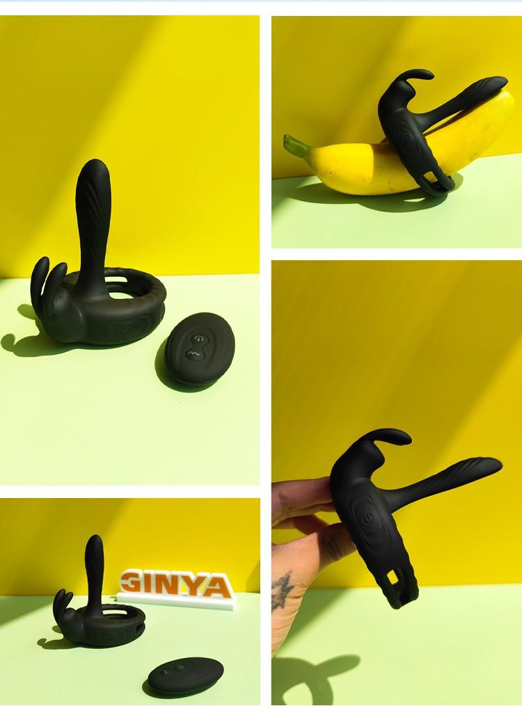 GINYA Liquid Silicone Vibrating Cock Ring CH08039 gallery image 5