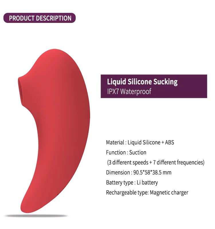 GINYA New Liquid Silicone Clitoral Sucking Stimulator Breast Massager — CH01317 gallery image 2