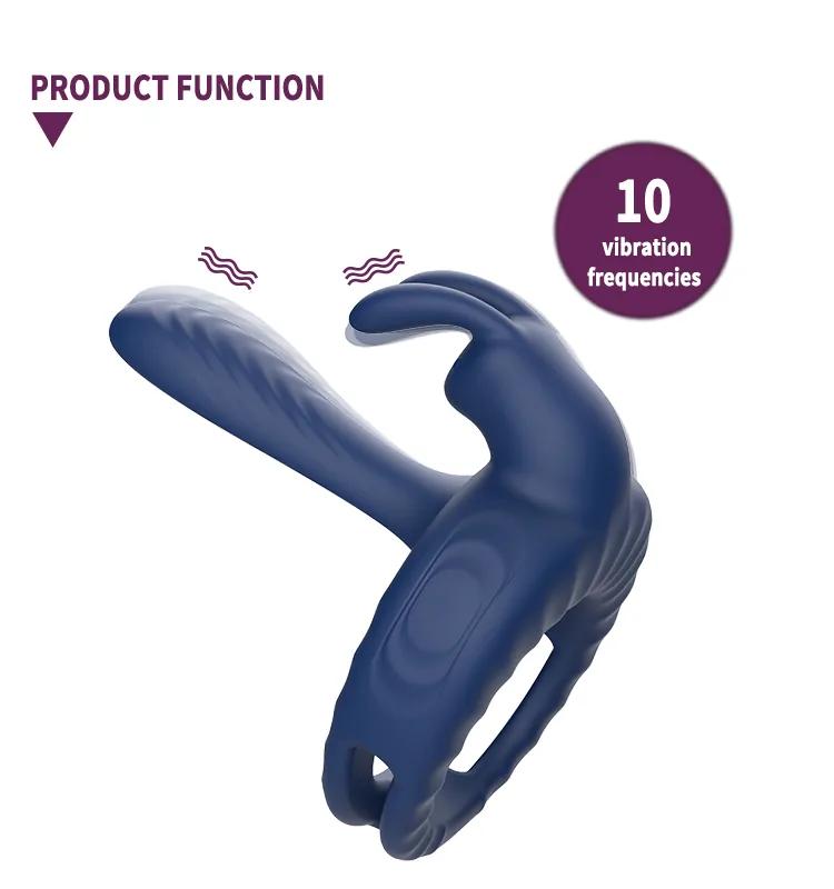 GINYA Liquid Silicone Vibrating Cock Ring CH08039 gallery image 3