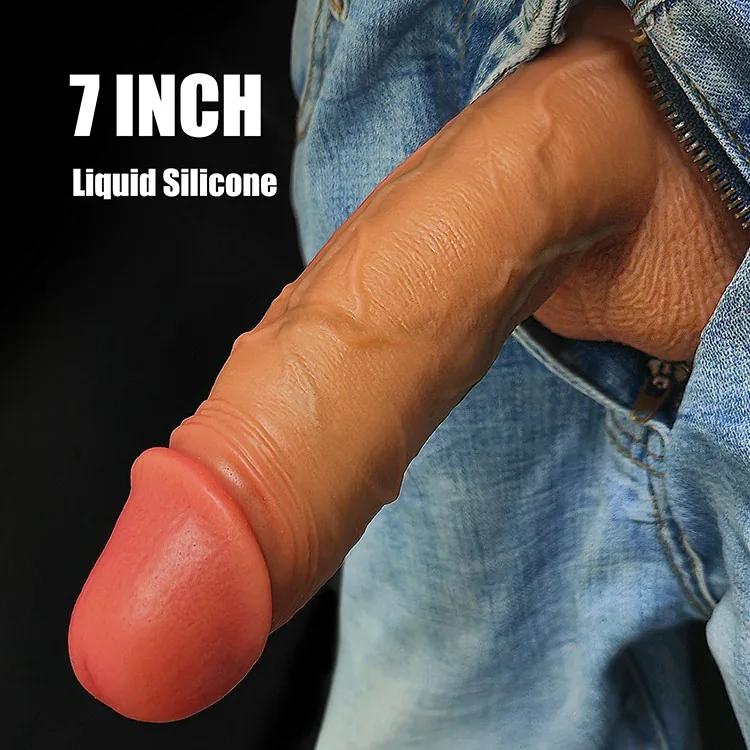 GINYA Super Realistic Liquid Silicone Dildos CH19082 gallery image 2