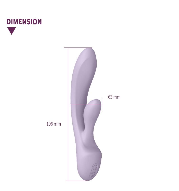 GINYA Liquid Silicone Rabbit Vibrator CH03065 gallery image 2
