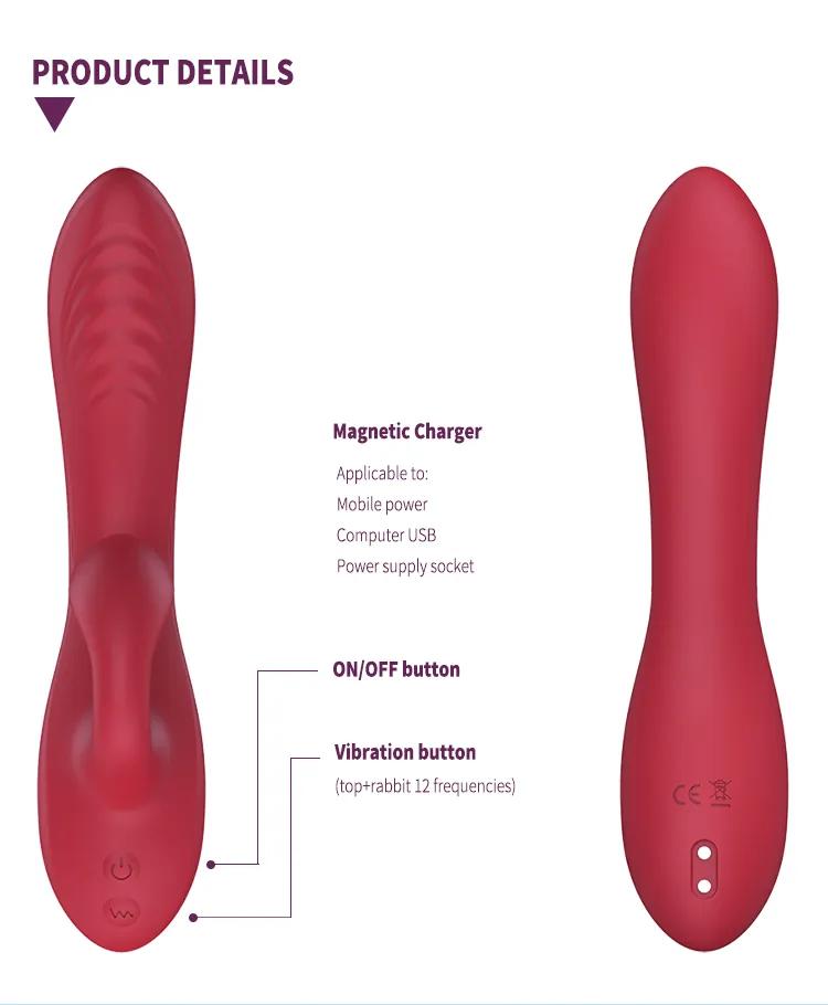 GINYA Liquid Silicone Rabbit Vibrator CH03067 — CH03067 gallery image 5