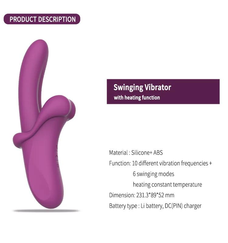 GINYA G-spot Vibrators Female Swinging Vibrating Massager Clitoral Slapping Stimulating Vibrator gallery image 2