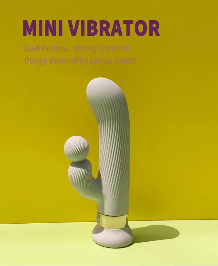 GINYA 2024 New Stripe Design Cute Mini Rabbit Vibrator gallery image 1
