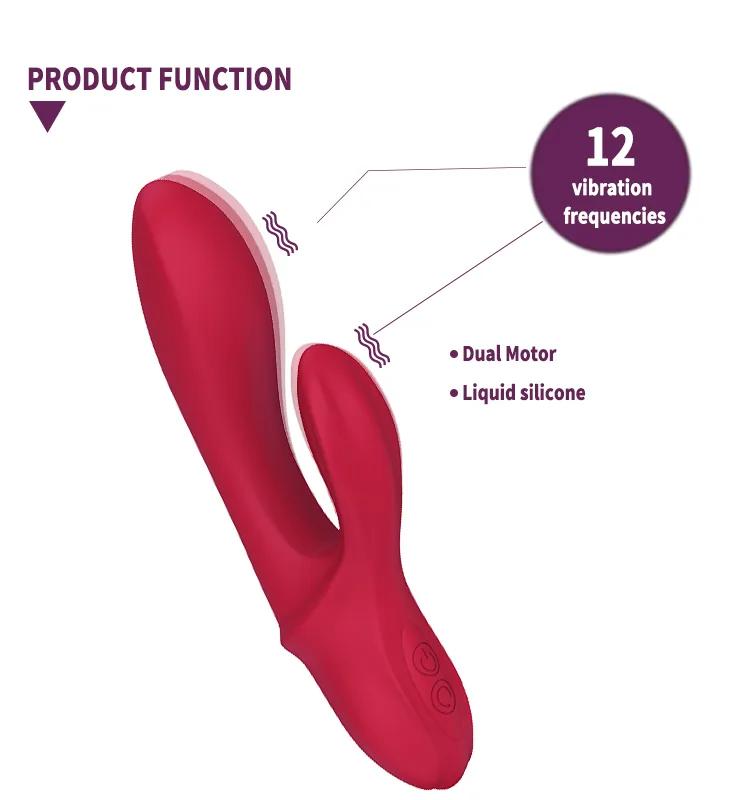 GINYA Liquid Silicone Rabbit Vibrator — CH03066 gallery image 3