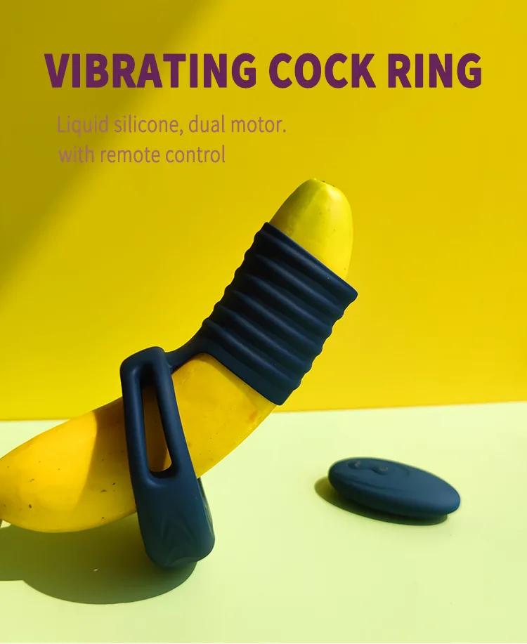 GINYA Liquid Silicone Vibrating Cock Ring CH08040 gallery image 1