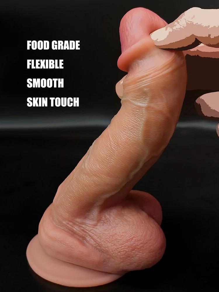 GINYA Super Realistic Liquid Silicone Dildos CH19095 gallery image 2