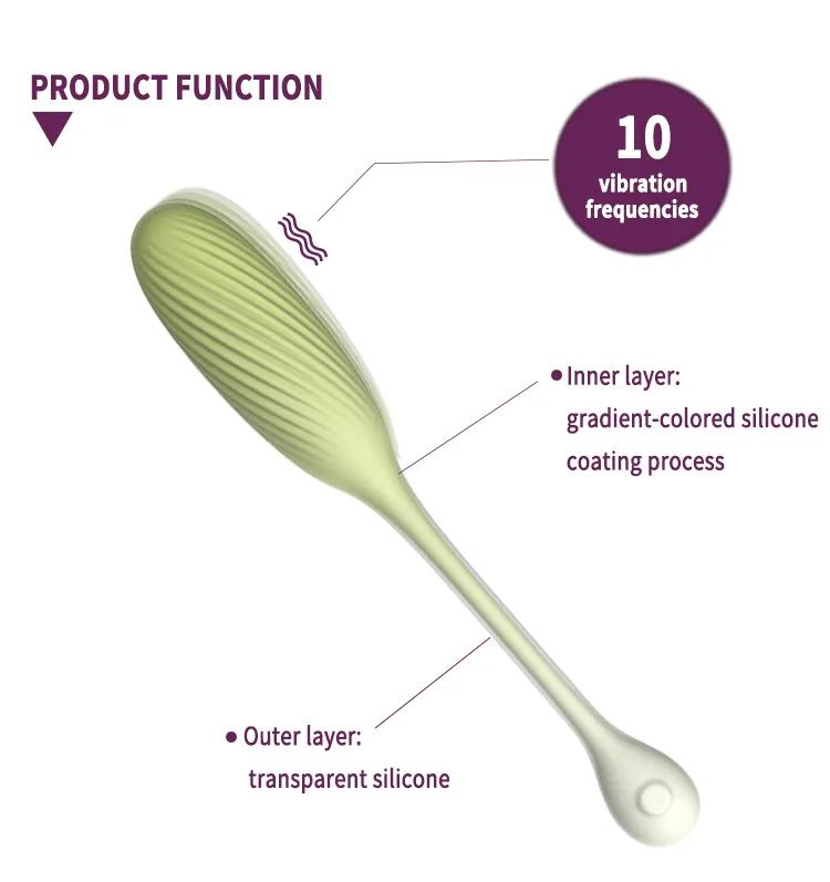 GINYA Female Vaginal Stimulation Adult Sex Toy Dual Layer Silicone Love Egg gallery image 4