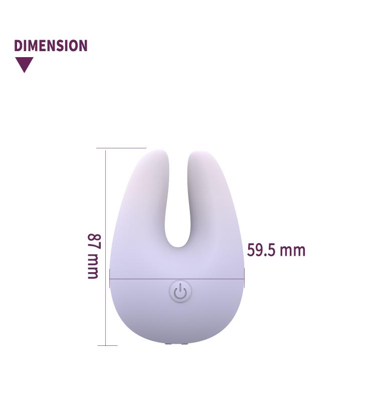 GINYA Nuevo diseño de color de ingredientes líquido Silicona Dual Vibrator — CH01315 gallery image 3