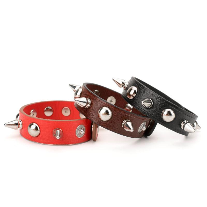 GINYA SM Leather Punk Bracelet CH21010 gallery image 1