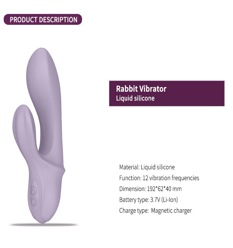 GINYA Liquid Silicone Rabbit Vibrator — CH03066 gallery image 1