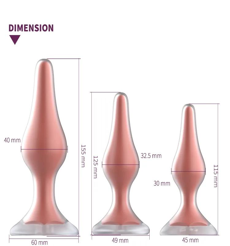 GINYA OEM ODM Dual Layer Liquid Silicone Vibrating Anal Plug — CH09005 gallery image 3