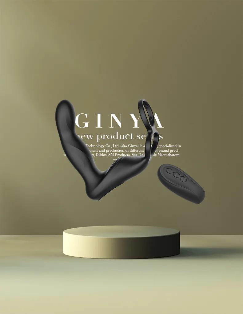 GINYA Rocking Vibrating Anal plug CH09027-1 gallery image 1