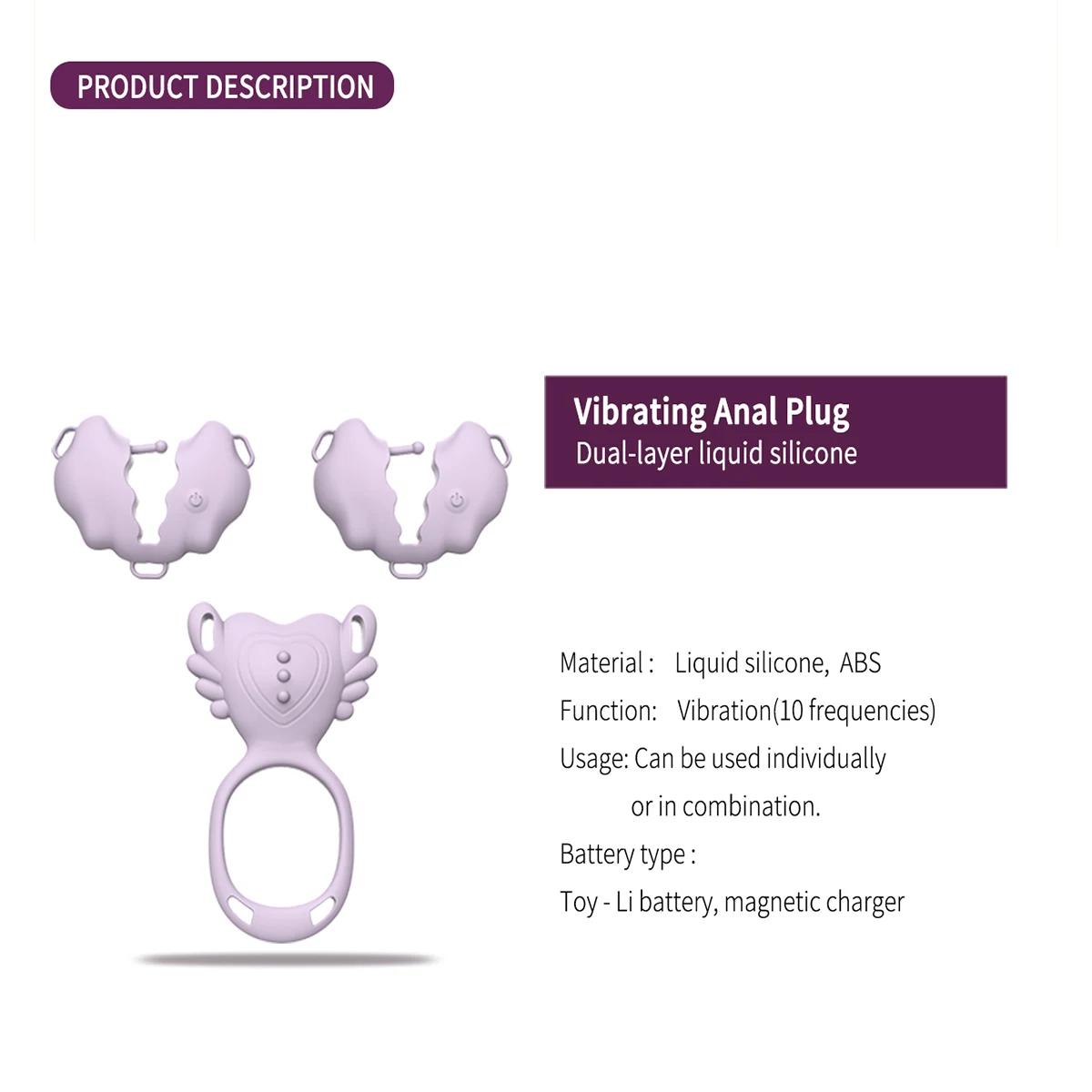 OEM/ODM Wearable Nipple Clamp and Clitoral Stimulator BDSM Sex Toy Set | GINYA CH06063 gallery image 2