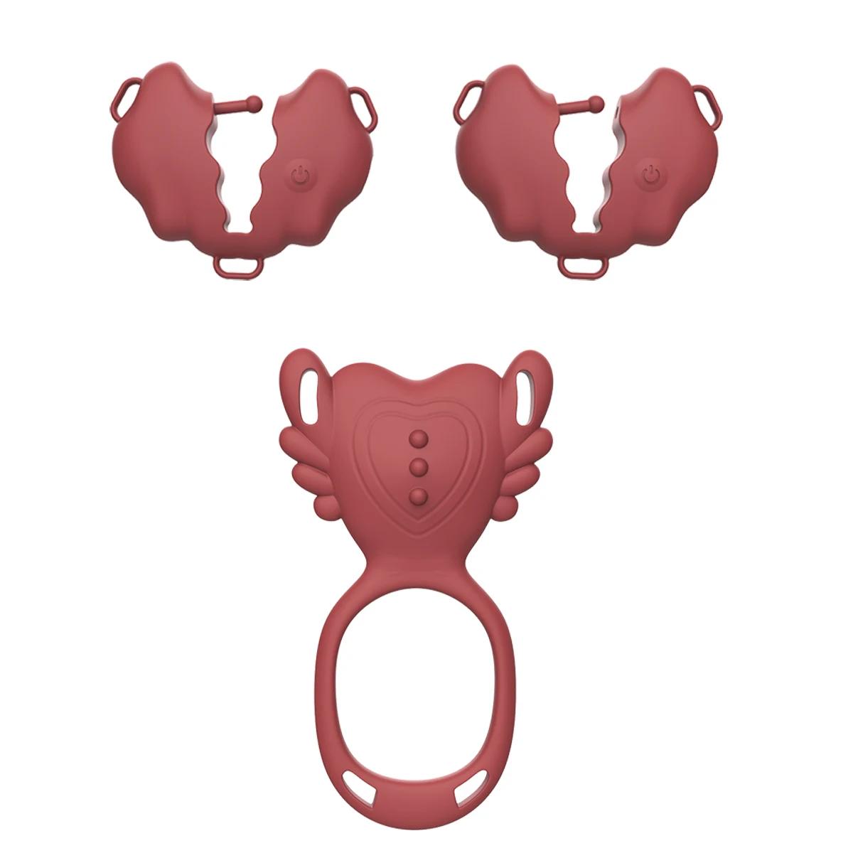 OEM/ODM Wearable Nipple Clamp and Clitoral Stimulator BDSM Sex Toy Set | GINYA CH06063 main image