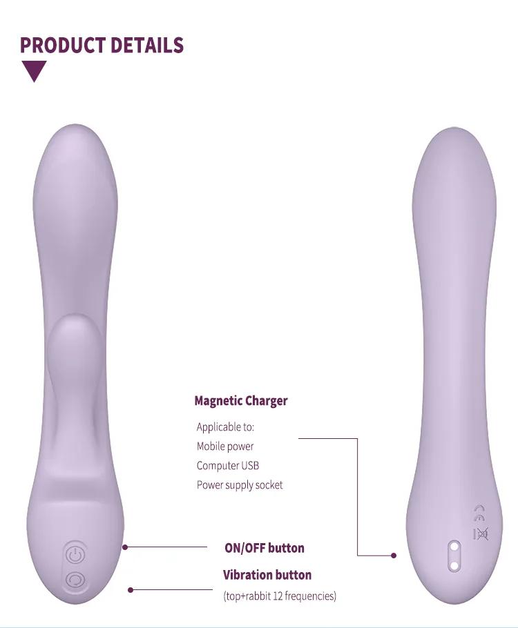 GINYA Liquid Silicone Rabbit Vibrator — CH03065 gallery image 5