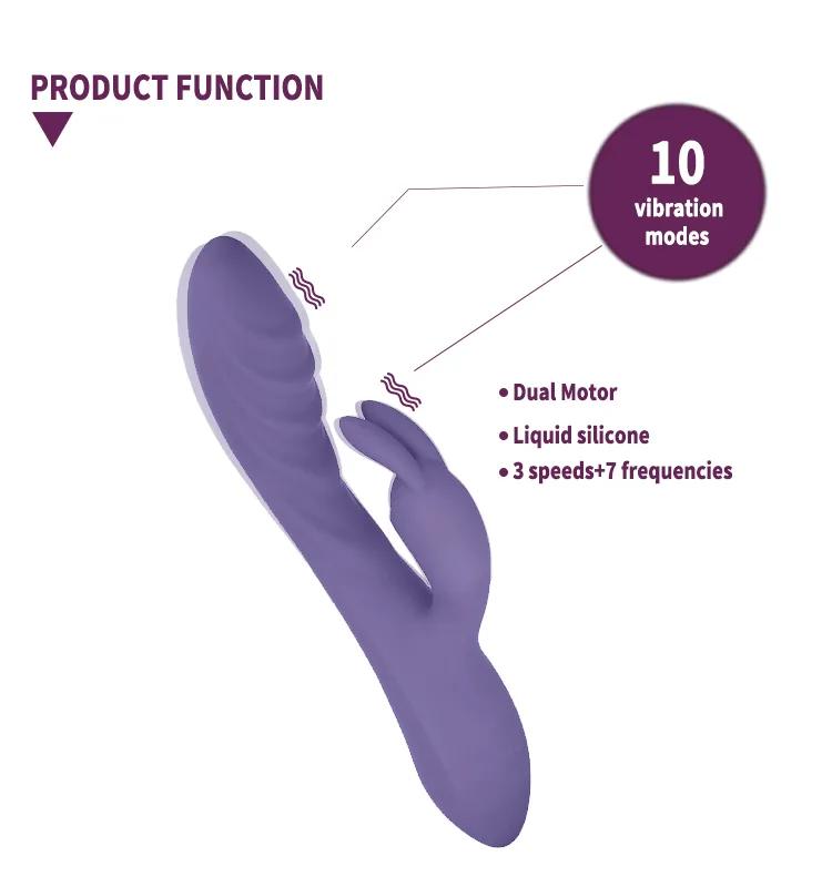 GINYA Liquid Silicone Rabbit Vibrator — CH03052 gallery image 3
