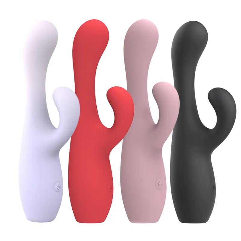 GINYA New Design Gradient Color Liquid Silicone Female Rabbit Vibrator — CH01313 main image