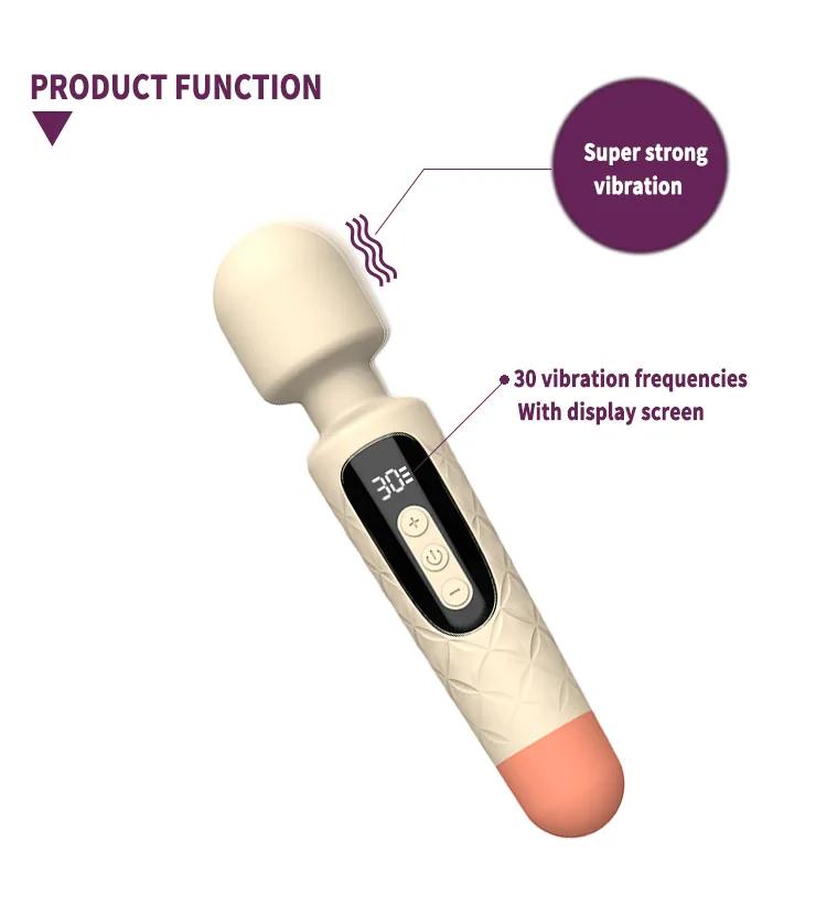 GINYA AV Wand Vibrator Massager with LCD Display Screen CH04001 gallery image 4