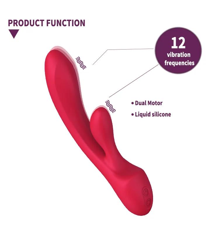 GINYA Liquid Silicone Rabbit Vibrator — CH03065 gallery image 3