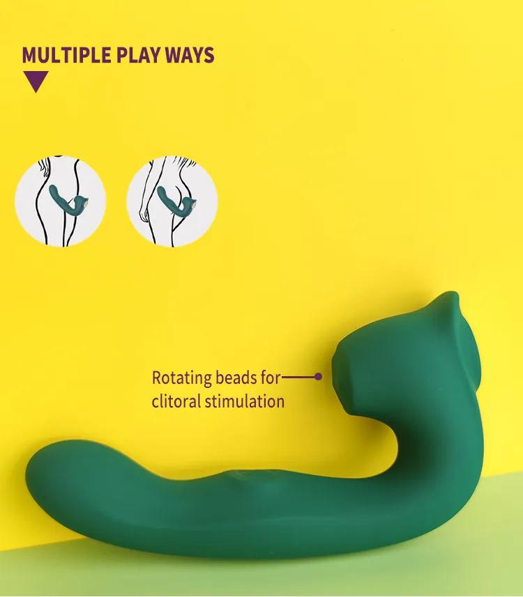 GINYA Luxury Design Slapping Vibrator Female G-spot Stimulator Rotating Beads for Clitoral Stimulation Sex Toys For Women gallery image 5