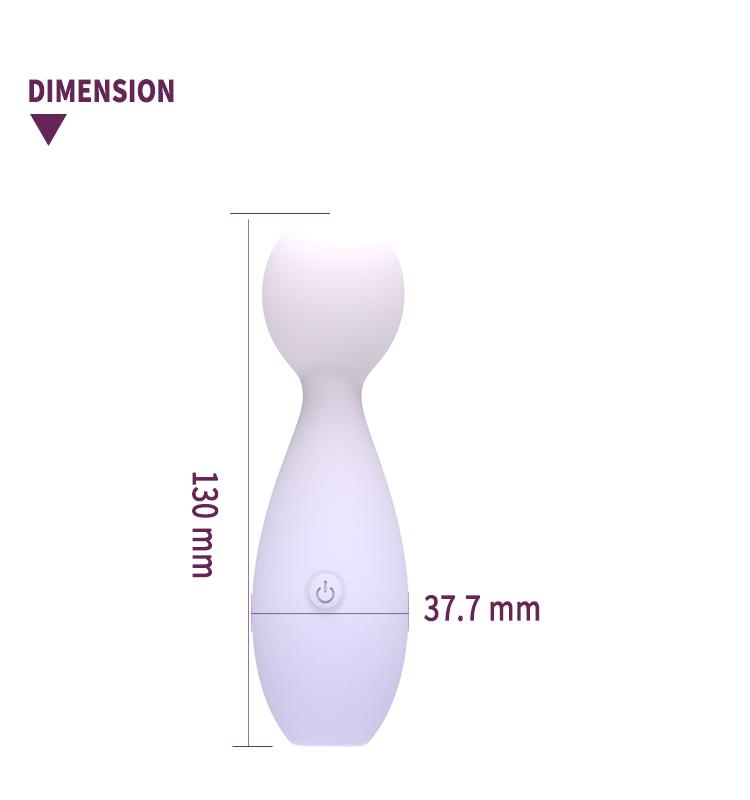 GINYA New Design Gradient Color Liquid Silicone Wand Vibrator — CH01314 gallery image 3