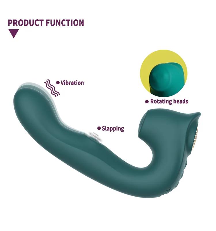 GINYA Luxury Design Slapping Vibrator Female G-spot Stimulator Rotating Beads for Clitoral Stimulation Sex Toys For Women gallery image 4