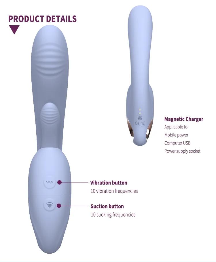 Female clitoral suction vibrator couple sex toy G-spot stimulator CH03075 gallery image 6