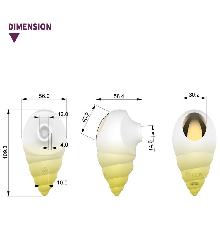 GINYA Cute Mini Vibrator Female Clitoral Sucking Stimulator Breast Massager Sex Toys for Women gallery image 3