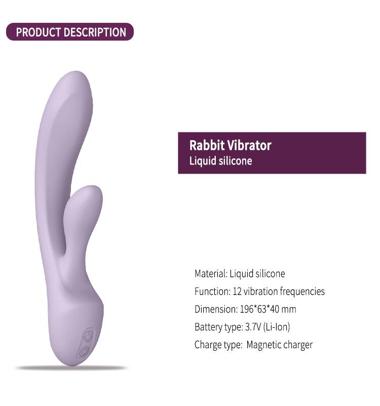 GINYA Liquid Silicone Rabbit Vibrator — CH03065 gallery image 1